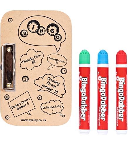 Lucky Junta 2 Tableros De Bingo Con Clip – 24x15 Cm, Aprox., Para Mano Izquierda, Ideales Para Libros Pequeños O Grandes