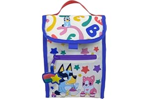 CYPBRANDS Bluey, Bolsa de Merienda, Arco Iris, Rainbow, Bolsa, Asas, Sostenible, Reciclable, Multicolor, Producto Oficial