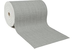 Giuri Tessuti - PASSATOIA per Cucina in Vinile - Tappeto Runner Antiscivolo e Lavabile in PVC - Largo 50 cm (320 CM, CANVAS FOG)