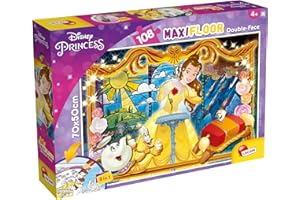 Liscianigiochi 91775 Disney Puzzle Df Maxi Floor 108 Bella E Das Biest, Nicht zutreffend