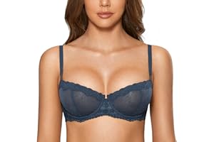 DOBREVA Biustonosz balkonetka damski z fiszbinami Dirndl Push Up Sexy Biustonosze Koronka Duże Rozmiary Bez podszewki