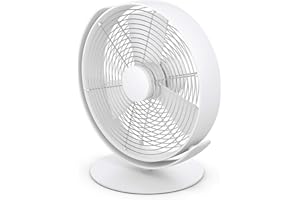 ‎STADLER FORM Stadler Form Tischventilator Tim, kühlt leise mit stufenlosem Drehzahlregler, mit USB-Anschluss, ideal für Schlafzimmer und Büro, weiss