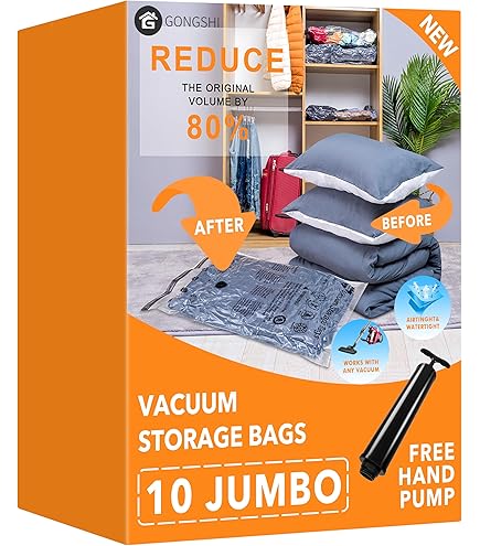 Vacuüm Opbergtas Set met Elektrische Pomp - 3 Jumbo 3 Groot 3 Medium