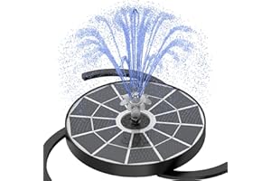 AISITIN Solar Springbrunnen für Außen Upgraded,3,7W Solarbrunnen für Draussen mit 4 Sprüh Effekten,Solar Teichpumpe Solar Schwimmender Fontäne Pumpe für Garten,Vogel-Bad,Teich,Wasserspiel