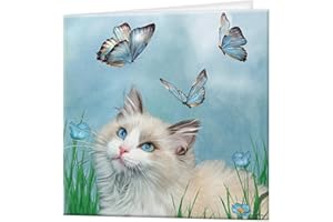 3D LiveLife Kartka z życzeniami – Ragdoll & Butterflies firmy Deluxebase. Pusta kartka z soczewkowym obrazem 3D i kopertą. Wyjątkowa kartka na każdą okazję i zestawy artykułów piśmienniczych premium.