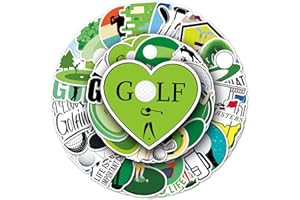 AYODPE 50 PCS Golf Aufkleber,Vinyl Wasserdicht Aufkleber für DIY Laptop Gepäck Kühlschrank Skateboard Auto Motorrad Fahrrad Phone Dekor Graffiti Aufkleber,Golf-Sport Stickers Set