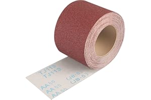 Shineboc Schleifpapier Rolle Körnung 60, 93 mm x 10 m Schleifleinen Rolle für Handschleifer zum Holz Metall