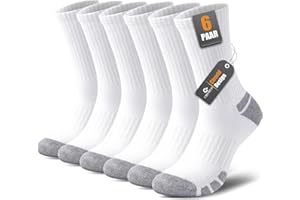 Cirorld Zestaw 6 par skarpet męskich, sportowe skarpety męskie z oddychającej i ciepłej bawełny, antypoślizgowe, idealne do biegania i wędrówek, rozmiary 35-38, 39-42, 43-46, 47-50