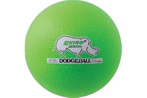 Champion Sports 6" Rhino Skin & Foam Core Low Bounce Dodgeball Ball - Neon Green