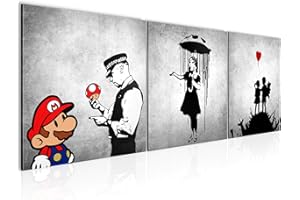 Runa Art - Cuadros Estilo Callejero 120 x 40 cm Cuadro in Lienzo no Tejido En Blanco y Negro Moderno Decoración de Pared 029333a