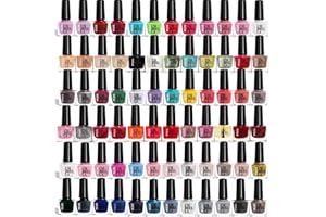 B4B Lot de 72 vernis à ongles 72 couleurs pastel nacrées scintillantes classiques à la mode Fabriqué dans l'UE (Set A+B+C, 72 Colours)