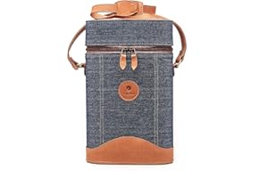 BALIBETOV Borsetta Marsupio per Yerba Mate Tazze Mate e Thermo I Borsa Pratica Moderna per Uomo, Donna al Lavoro, Outdoor, Viaggio, Picnic (Grigio) (Jean Blu)