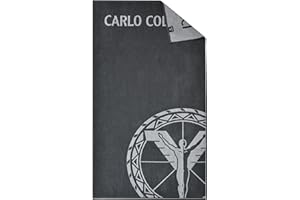 Carlo Colucci Strandtuch Stefano aus weicher Baumwolle, nachhaltig und fair, Farbe:Grau und Silber, Größe:100 x 180 cm