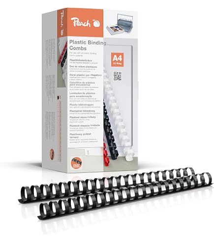 Lot De 100 Peignes De Reliure Spirale A4 6mm Blanc - 25 Feuilles