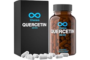 Charava Quercetin 500mg - 30 Servings - High Strength Quercetin Supplement - Trusted Leading Brand - UK Based and 3rd Party Tested - 60 Capsules