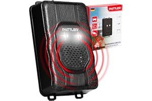 PATTLER® Anti Rongeur avec lumière | Repulsif Ultrason Anti Loir et Anti Martre | Anti Martre Voiture avec Alimentation par Batterie de Voiture 12V, Piles AA ou USB | Anti Rongeur Voiture | 1 Unité