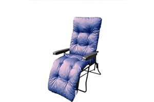 MyLayAbout Replacement Cushion For a Garden Sun Lounger/Reclining chair filled with granulated Memory Foam - Royal Blue (CUSHION ONLY)