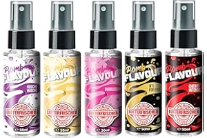 ‎SHINYCHIEFS ShinyChiefs FLAVOUR BOMB Set - Autoduft-Set mit verschiedenen Premium Duftvariationen - Lufterfrischer und Auto Parfüm für den Innenraum, neutralisiert Gerüche im Auto, Pumpsprühflasche, 5x 50ml