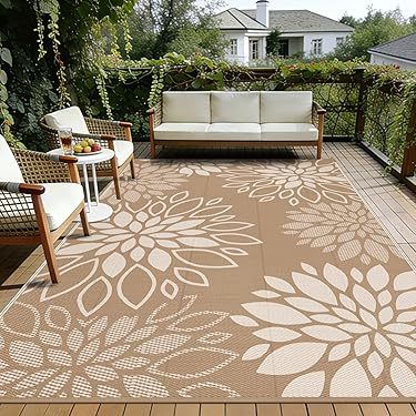 Enyhom Outdoor tapijt, weerbestendig, 180 x 270 cm, omkeerbare vloermat, kunststof, terrastapijt, buitentapijt, uv-bestendig, camper, balkon, tapijt Enyhom Outdoor tapijt, weerbestendig, 180 x 270 cm, omkeerbare vloermat, kunststof, terrastapijt, buitentapijt, uv-bestendig, camper, balkon, tapijt