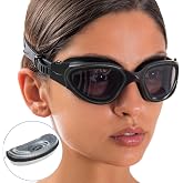 AqtivAqua DX Swimming Goggles, Wide Vision Swimming Goggles for Men and Women, Anti Fog No Leaks