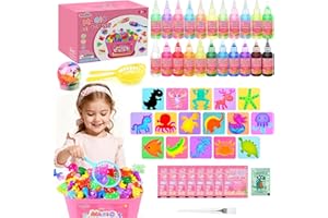 Dreamon Aqua Gelz zestaw 53 żeli wodnych dla dzieci – zestaw zabawek "zrób to sam" z 22 kolorami żelowymi – kreatywny zestaw do majsterkowania, prezent urodzinowy dla dziewcząt i chłopców w wieku od 3