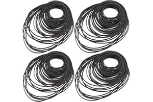 Cassette Tape Belt,Biluer 180PCS Cassette Nastro Cinture Piatte Cintura Quadrata per Registratori Dvd Drive Piccola Nera