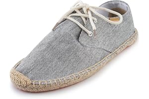 Alexis Leroy Lace Up Alpargatas de Lona para Hombre Espadrillas Slip on