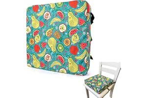 MHwan Sitzerhöhung Stuhl Kind, Wasserdichtes atmungsaktives Sitzerhöhung Kinder, bequem und unverformbar für langes Sitzen, doppelschichtige Anti-Rutsch-Sicherheitsschnalle