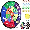 YCFUN Double Sided Kids Dart Board Set with 12 Velcro Sticky Balls, Boys Girls Birthday Gifts, Kids Carnival Party Games, Toys for 3+ Year Old Boys Girls, 14 Inch