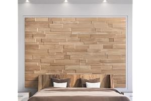 WOODEN WALL DESIGN Dębowa okładzina ścienna, panele ścienne 3D, drewniana ściana, model OZO Lite, lekkie (wersja lite), 1 m2