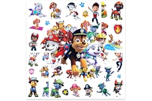 PIKAPIKA Paw patrol tattoo kinder Tattoo, 4 Blätter Paw Patrol Temporäre Tattoos Set, Wasserdichte Kindertattoos für Mädchen Jungen Kindergeburtstag Mitgebsel Party dekoration