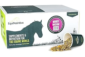 EQUINUTRITIVE Moody Madam - Hormonal Support Supplement for Mares - Calms stroppy, temperamental & challenging mares when in season -100% Natural Herbs, Balancing, Calmer, Digestive Support for Horses (3 kg)
