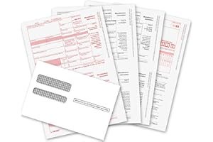 ONGULS 1099 MISC Forms 2022, 1099 MISC Laser Forms IRS Approved Designed for Quickbooks and Accounting Software 2022, 4 Part Tax Forms Kit, 25 Envelopes Self Seal, 25 Vendor Kit - Total 54 (105) Forms