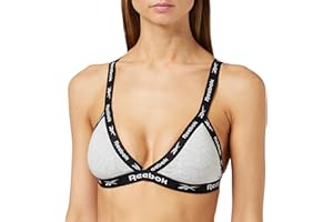 Reebok Top Reggiseno Corto in Cotone Senza Fili da Donna