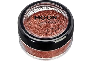 Klassischer ultrafeiner Glitter-Staub von Moon Glitter - 100% kosmetische Glitzer für Gesicht, Körper, Nägel, Haare und Lippen - 5g - Kupfer-Bronze