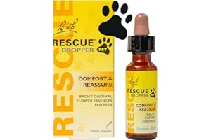 Rescue Pet Calming Dropper 10ml for Dogs & Cats, Natural Flower Essences, Separation, Fireworks, Travel, Thunder, Loud Noises, Calming for Dogs, Cats, & Other Pets