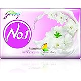 Godrej No. 1 Long-Lasting Fragrance High TFM Jasmine Soap, 100g -Pack of 4