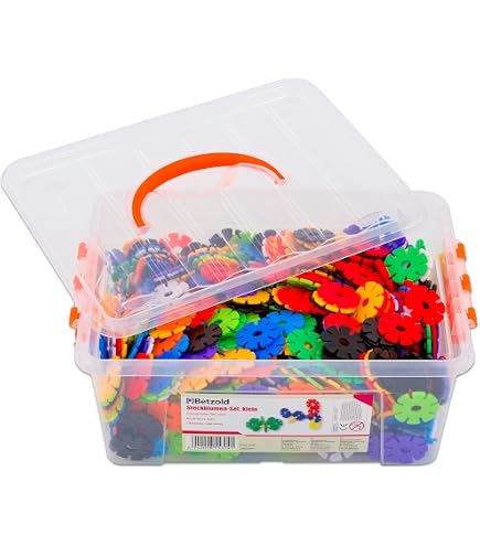 100-teiliges Baustein-Set Mit Sechseckigen Steinen – Für Kinder Ab 3 Jahren, Bunt, Fördert Kreativität