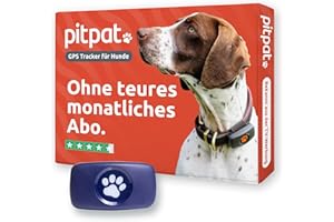 PitPat GPS Tracker für Hunde ohne Abo Gebühren Satellitenortung mit unbegrenzter Reichweite – Haustier Live Aktivitätstracking – Wasserdicht – für alle Hunde geeignet – Passt an jedes Hundehalsband