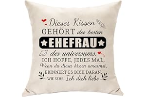 Hasodeo Original Personalised Gifts for Wife - Pillowcase for Women - Valentine's Day, Birthday, Anniversary, Christmas Decoration