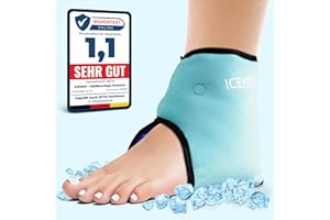 ICEHOF Almohadillas de refrigeración para tobillo - talones vendaje de tobillo con gel refrigerante, terapia de frío tobillo reumatismo quimioterapia dolor de tobillera pie (1 unidad)