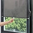 HAOMENGG Roller Blind,Adjustable Blackout Curtains Blinds,Heat Insulation Window Shade,Visor Privacy Window Film Blinds,for Home Bathroom Sunblind Home,No Drilling (W58xL125cm/23x49in)