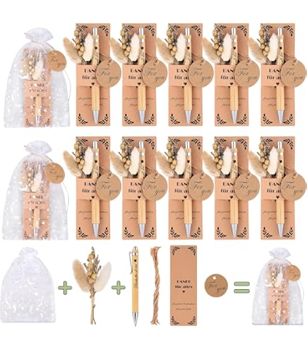 26 Sets Glücksstift Geschenkset Mit Holzgravur - Perfekt Für Kollegen, Lehrer & Abschiede