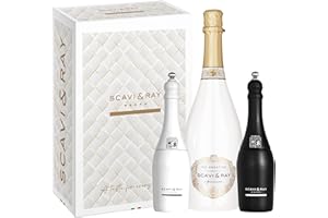 ‎SCAVI & RAY SCAVI & RAY Geschenkset Ice Prestige Spumante mit Salz- & Pfeffermühle, halbtrocken, fruchtig frischer Schaumwein aus Italien, 10,5% Vol. Alkohol – Genussmoment in stilvoller Geschenkbox