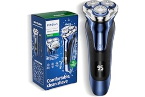 Electric Razor for Men,FitSan Wet & Dry Electric Shaver with PowerCut Blades, Cordless USB Rechargeable Foil Shaver with Pop-up Trimmer and Travel Lock