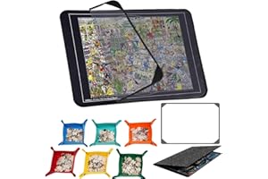 ABNAOK 1000 Pieces Jigsaw Puzzle Board, Puzzle Storage for 1000 Pieces with 6 Puzzle Sorting Trays