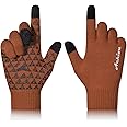 Achiou Winter Gloves for Men Women, Touch Screen Texting Warm Gloves with Thermal Soft Knit Lining,Elastic Cuff 3 Size Choice