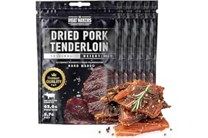 THE MEAT MAKERS Dried Pork Tenderloin Pork Jerky 500g. Carne Seca para Personas Carne de Cerdo Seca Snack de Jerky de Cerdo Merienda Alta en Proteínas Alternativa al aperitivo de carne seca Beef Jerky
