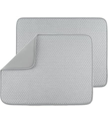IDesign IDry Geschirrtrocknermatte - Saugstarke Arbeitsplatten Matte 45,7x22,9cm