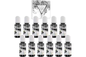 Colorant Résine époxy UV Noir - 120ml Pigment de Resine Epoxy Noir Liquide - Colorant Resin UV Concentré pour Coloration Résine, Fabrication Bijoux DIY - Teinture Resine pour Peinture, Artisanat